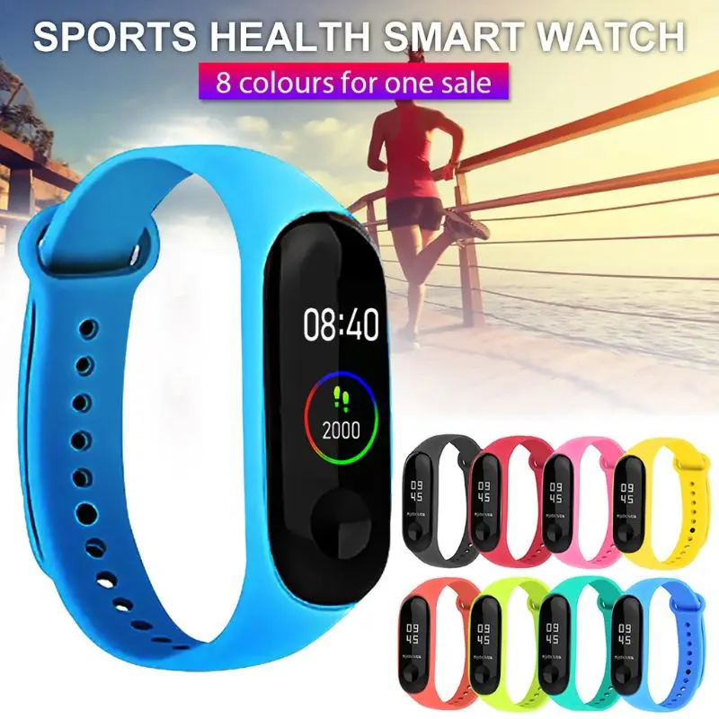 

8pcs Silicone Bracelet Replacement Watchband for Xiao mi Mi Smart Band 4 3