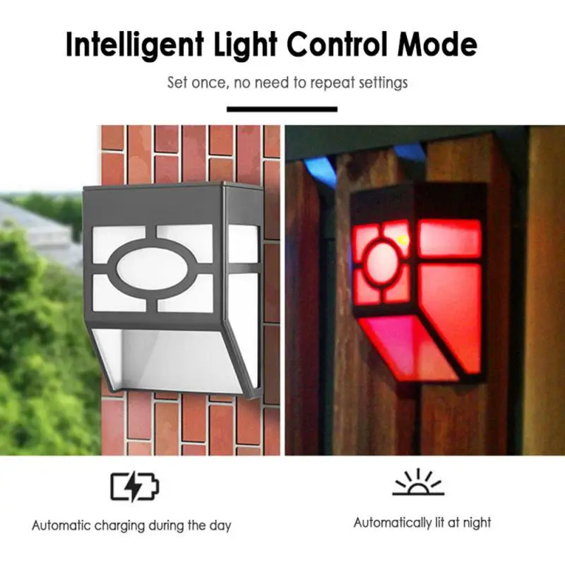 

Retro Solar Wall Light Garden Decor Wall Lamp High Brightness LED Waterproof Pane Light for Outdoor Corridor Courtyard Lamp