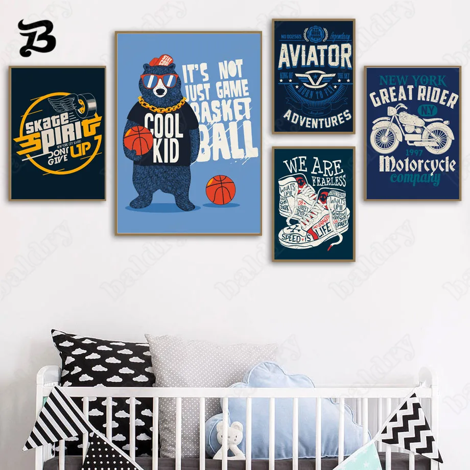 Картина на холсте для гостиной Забавный Хип-поп рок Череп медведь крокодил робот