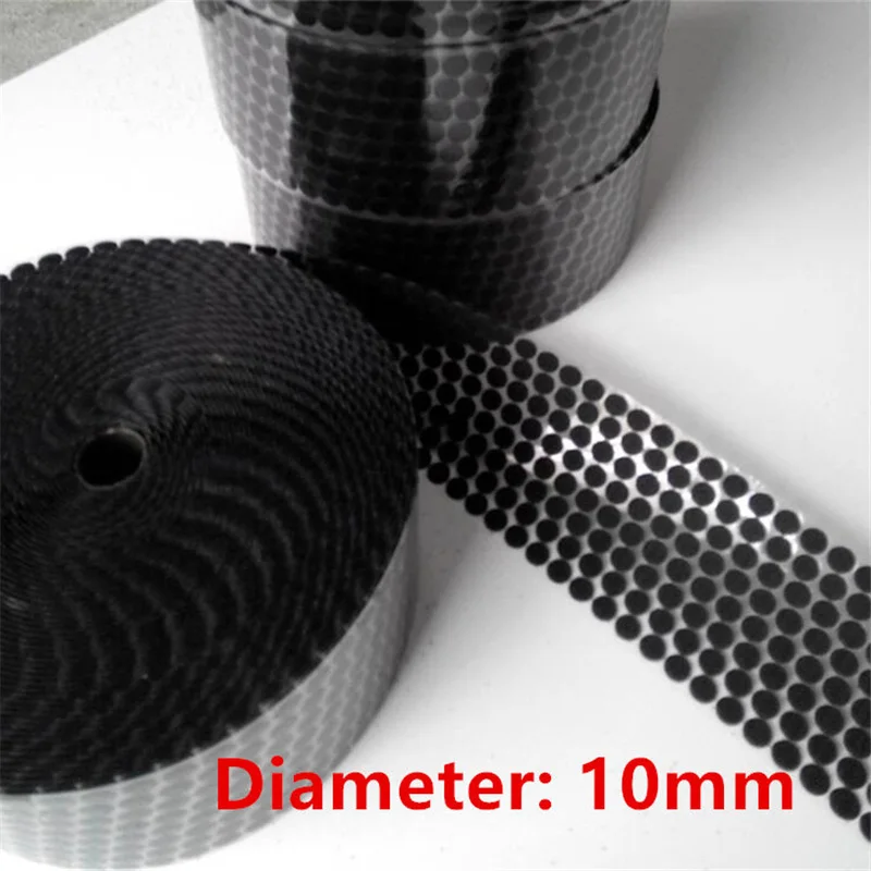 Black 10mm 50 пар нейлона крючков и петель Стикеры сильный самоклеющиеся в круглый горошек клей на наклейки для домашнего использования Шторы крепежа - Цвет: Black 10mm