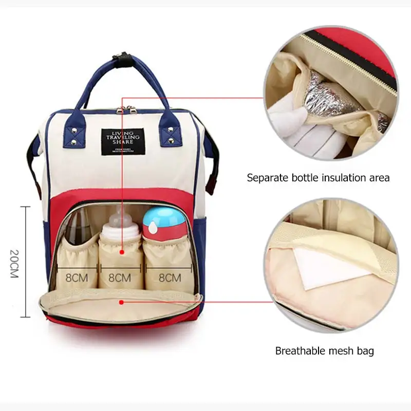 

Fashion Diaper Bag Baby Care Nappy Large Bags Carryon Nursing Room MomTravel Heat Retaining Backpack Maternity Oxford Handbags