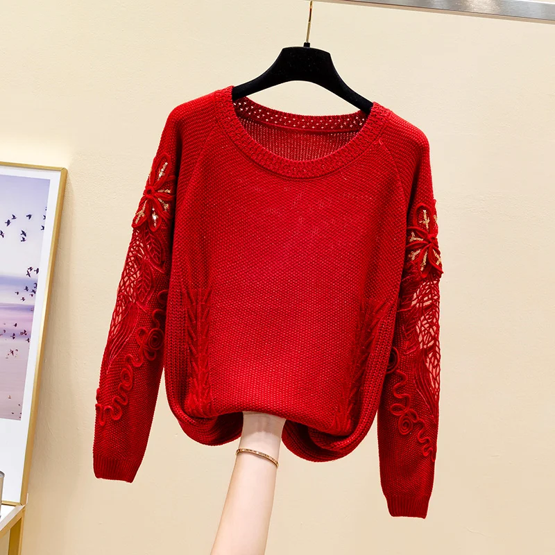 

Установите Новый выдалбливать Длинные рукава Вышивка Вязание Верхняя одежда без подкладки Модный Западный стиль куртка