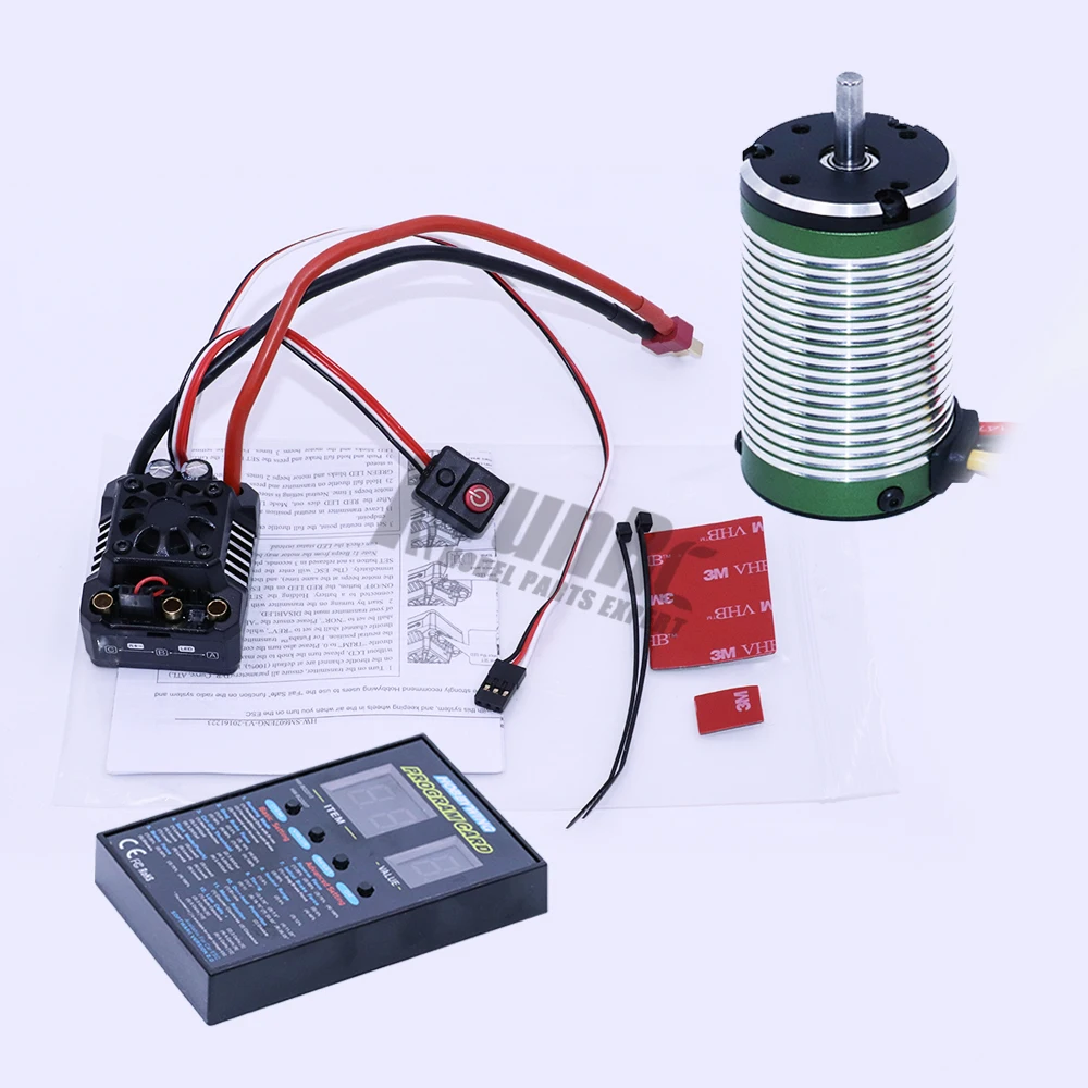 1 шт. MAX10 SCT RTR 80A бесщеточный ESC+ X-TEAM 3660 3800KV набор бессенсорных моторов+ светодиодный модуль для 1/10 RC автомобилей