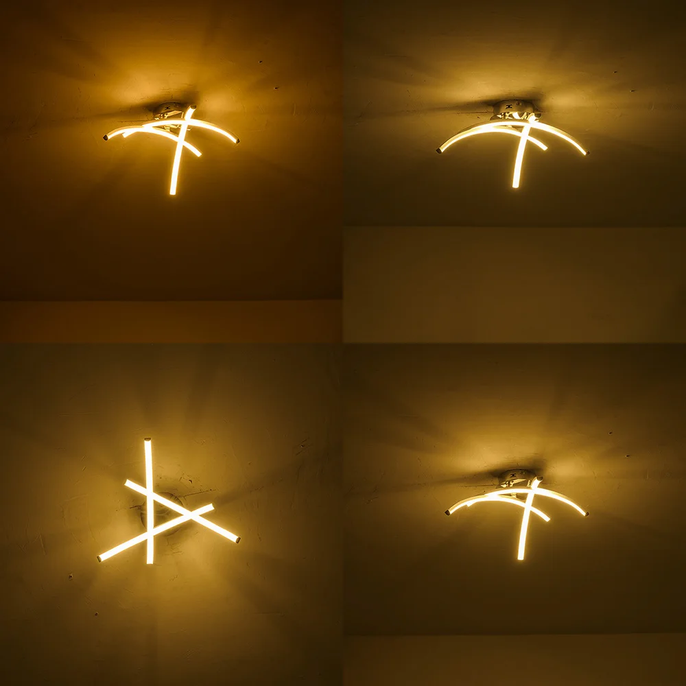 

ZMJUJA Indoor lighting LED Chandeliers fixture silver living room modern chandelier lamp