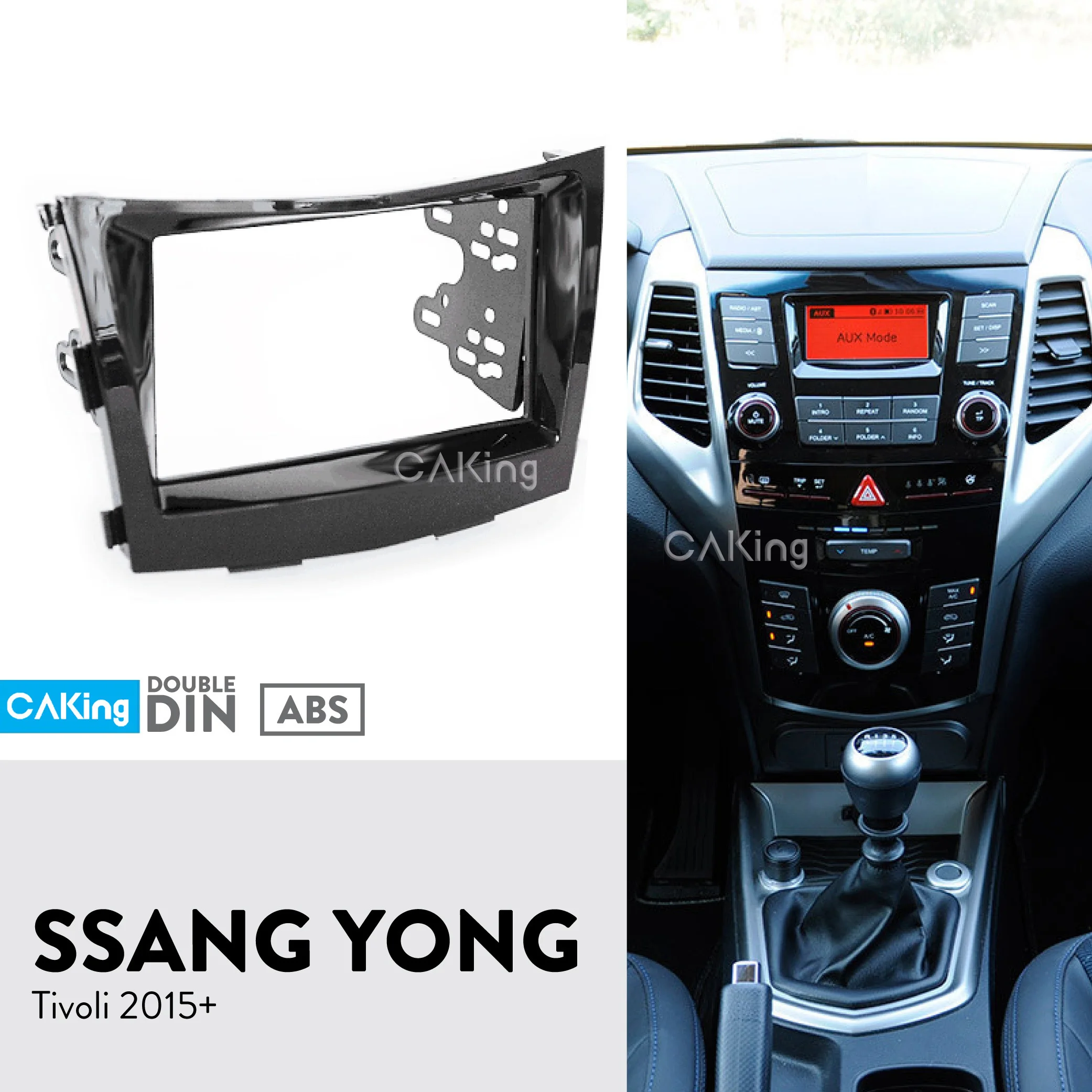 Двойная Din Автомобильная фасция Радио панель для SSANGYONG Tivoli 2015 + набор приборной