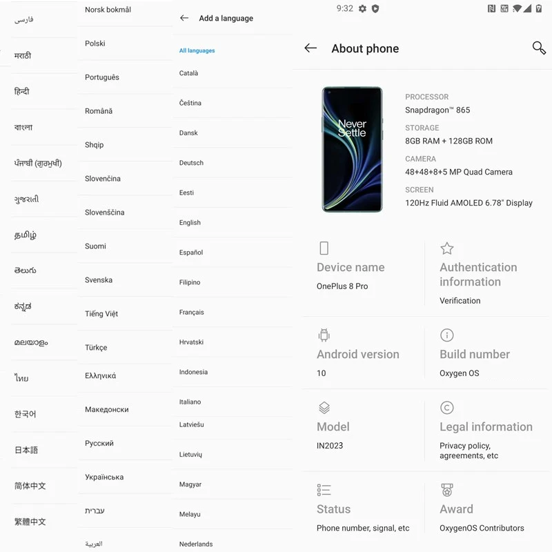 Глобальная прошивка Oneplus 8 Pro 5G Смартфон Snapdragon 865 ГБ 128 6 78 120 Гц жидкости Дисплей 48MP