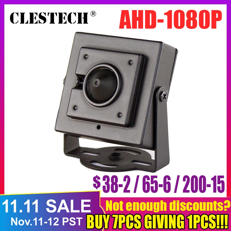 Очень мини AHD камера sony IMX-323 1080P 1080P 720P 2MP Металл 3,7 мм конусный объектив Супер маленькие продукты наблюдения камера имеет кронштейн