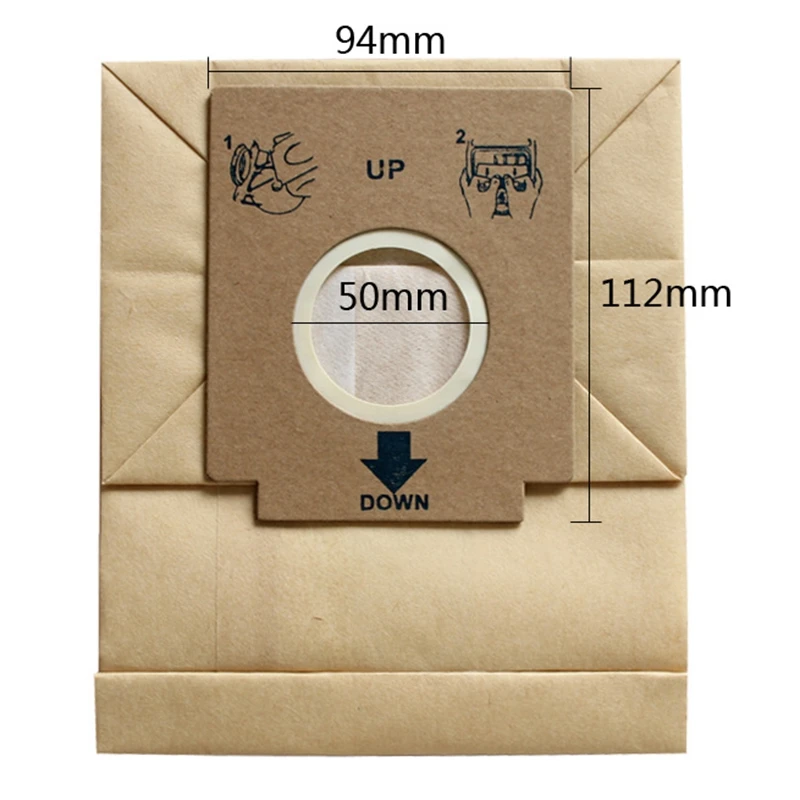 10 Pcs Vacuum Cleaner Kraft Paper Dust Bags Dual Filter Bag Fit for Z1480 ZW1200-211 ZC1120B ZC1120R ZC1120Y ZMO1510 ZMO151 | Бытовая