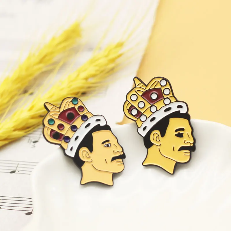 Queen Enamel Pins Freddie Mercury Brooch Singer Band Music Pin Badge Jewelry Fans Gift Collection | Украшения и аксессуары