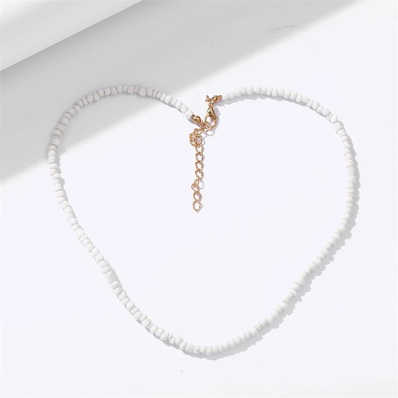51211 hanzhishang new simple white pine stone neck chain creative rice bead clavicle | Украшения и аксессуары