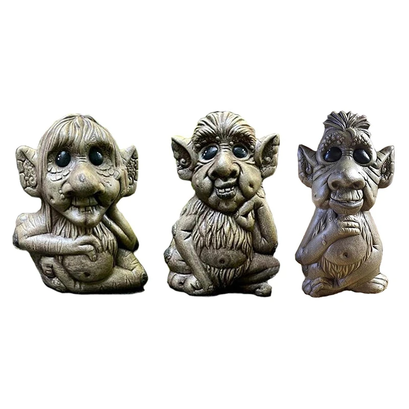 

Bark Man Puppet Department Falling Wild Barbarian Resin Savage House Garden Sculpture Garden Outdoor Decoration