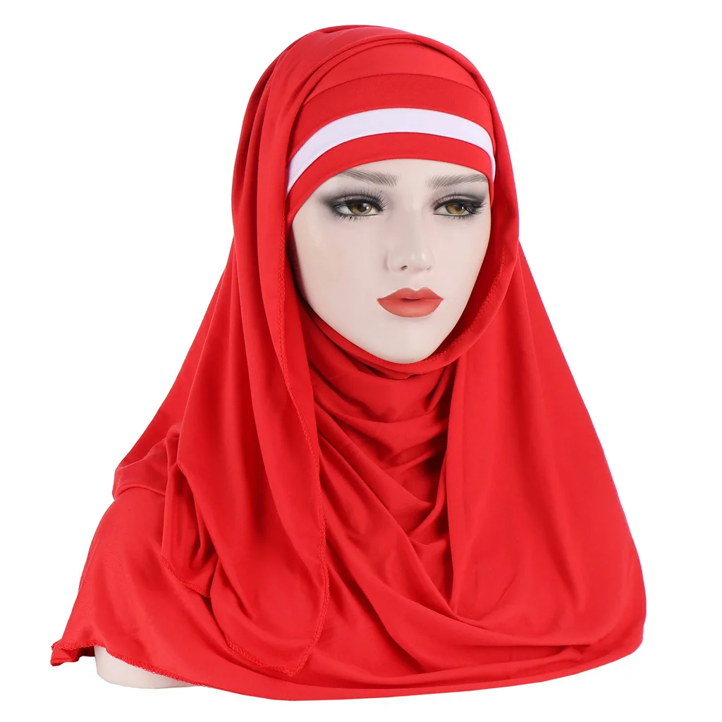

Classic two color headtie for Muslim lady