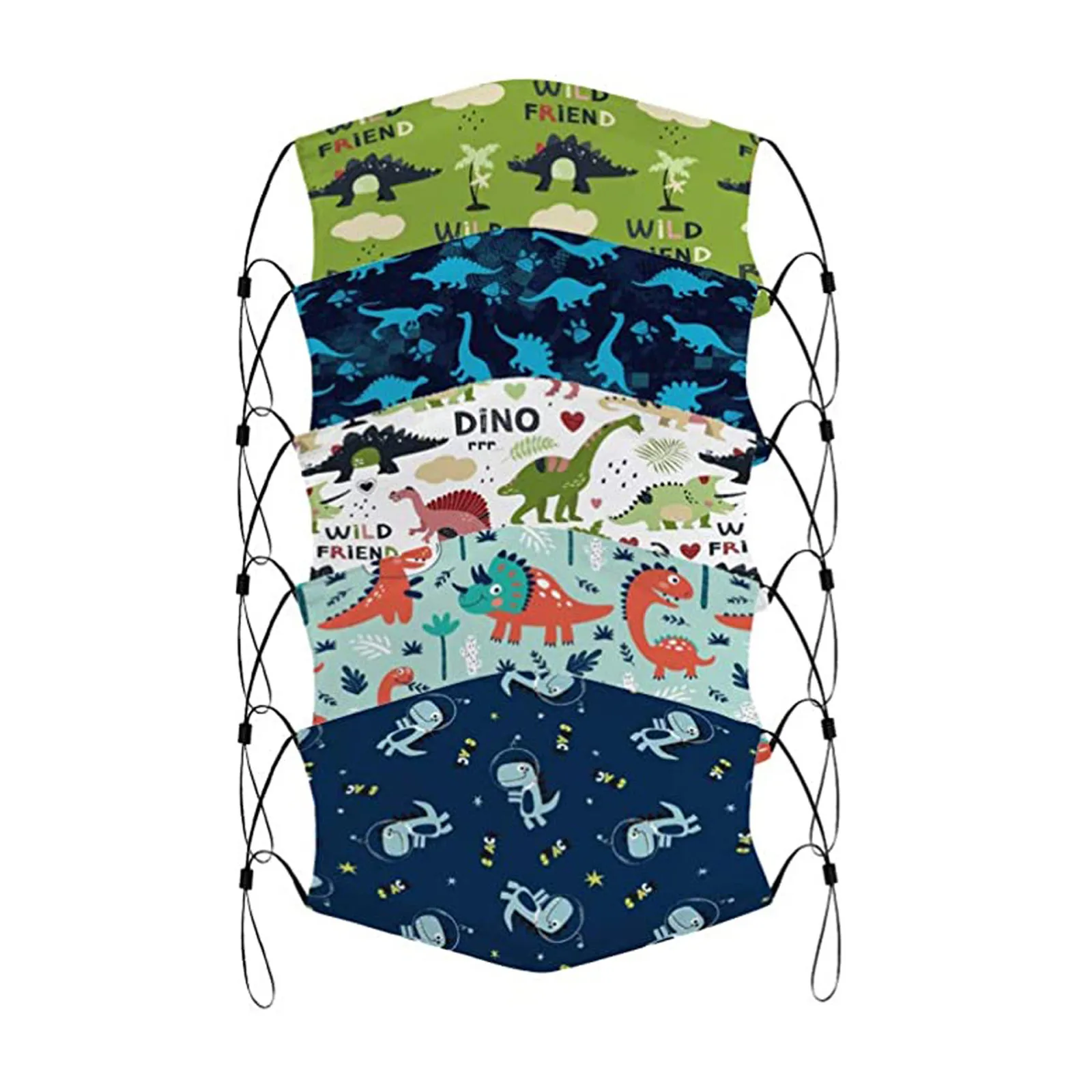 5 шт. Детские Многоразовые защитные маски для лица с мультяшным принтом |