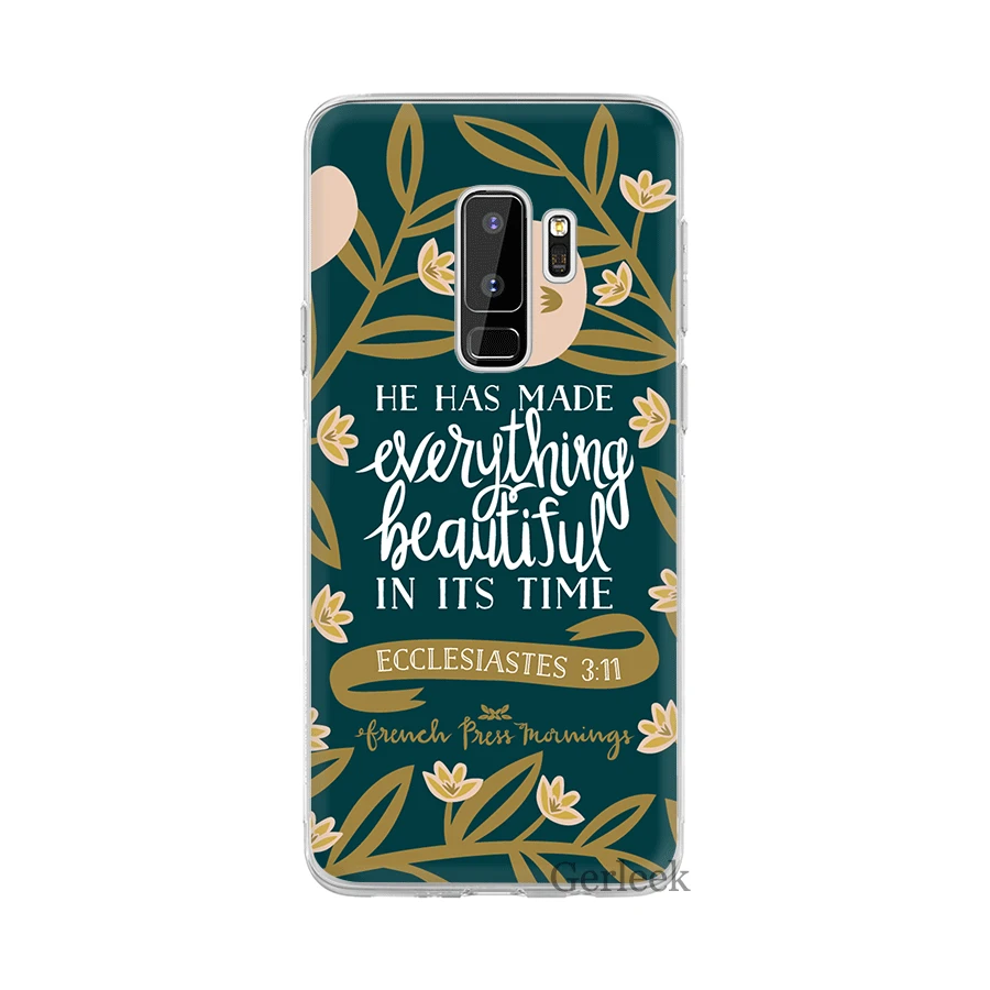 Чехол для мобильного телефона Samsung Galaxy J1 J2 J3 J5 J7 Prime жесткий чехол Библейские стихи