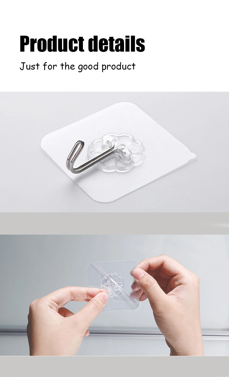 10 шт. Прозрачный Прочный Вешалки крючки всасывания тяжелой нагрузки на присосках