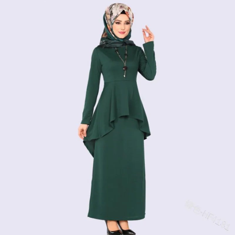 Арабское мусульманское платья абайя Дубай женское длинное облегающее платье из