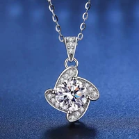 trendy 1 carat d color moissanite windmill pendant necklace women jewelry 925 sterling silver gra vvs1 moissanite necklave gift