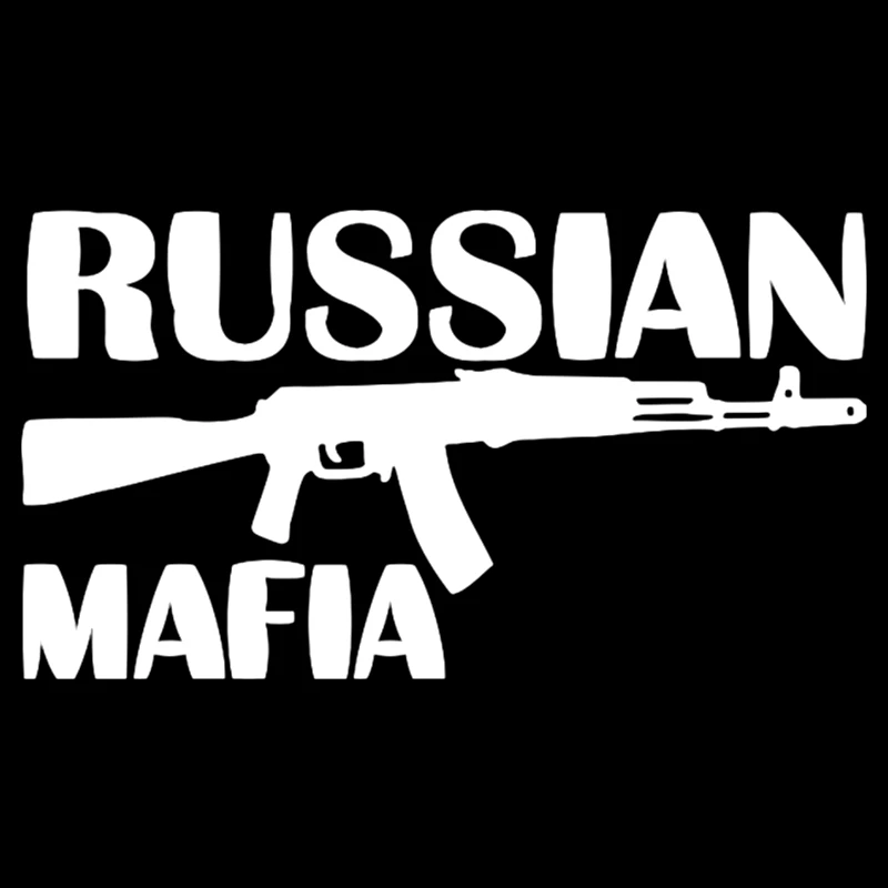

18cmx9cm The creative RUSSIAN MAFIA AK47 Vinyl Car stickers Decals Motorcycle Accessories Car-Window Decorative Goods PVC