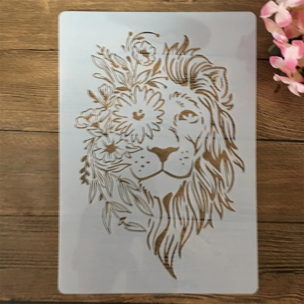 

A4 29cm Mandala Flower Lion DIY Layering Stencils Wall Painting Scrapbook Coloring Embossing Album Decorative Template