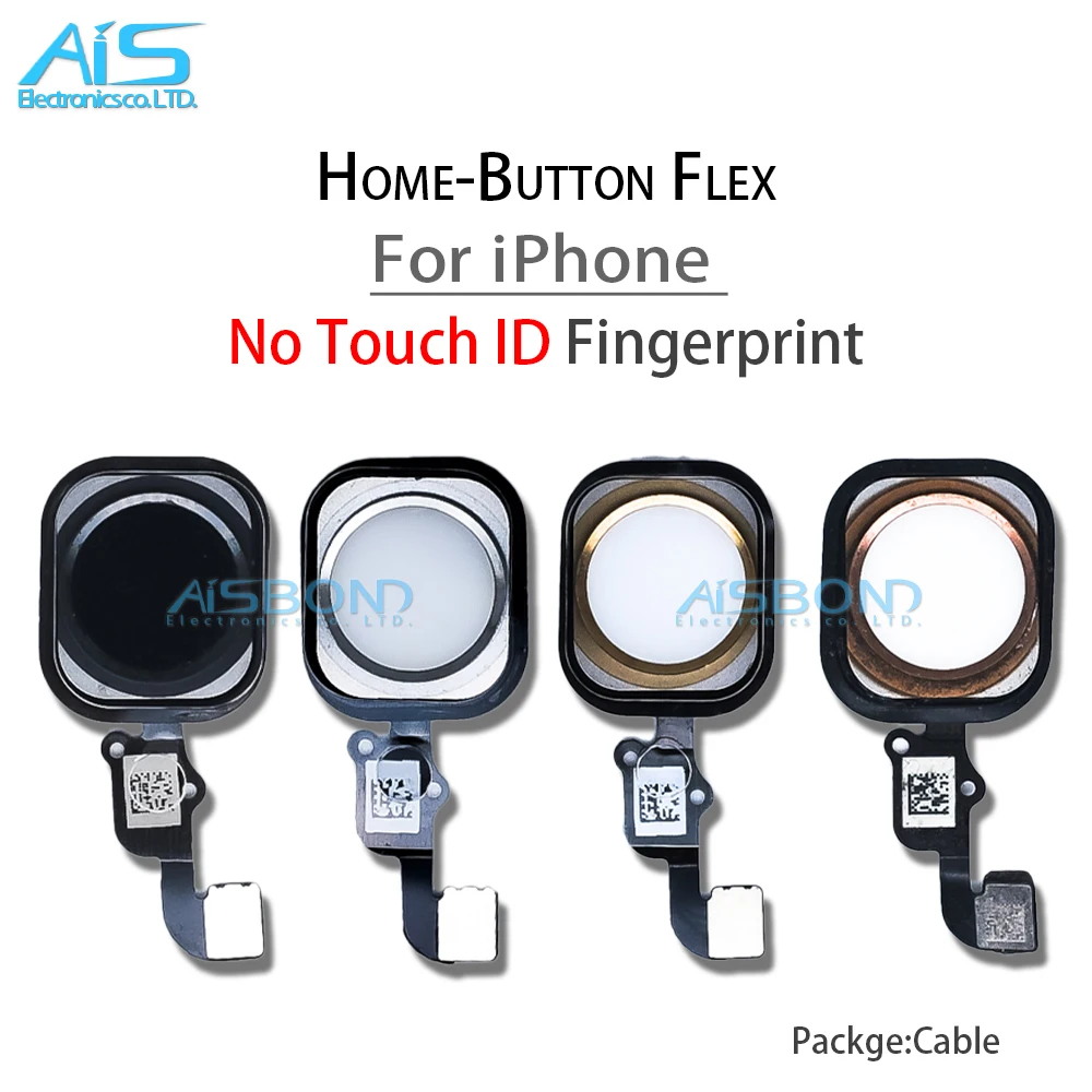 

Home-Button Flex For iPhone 6 Plus 6P 6s 6SP YF Return Back Home Button With Flex Cable Rubber No Touch ID Fingerprint