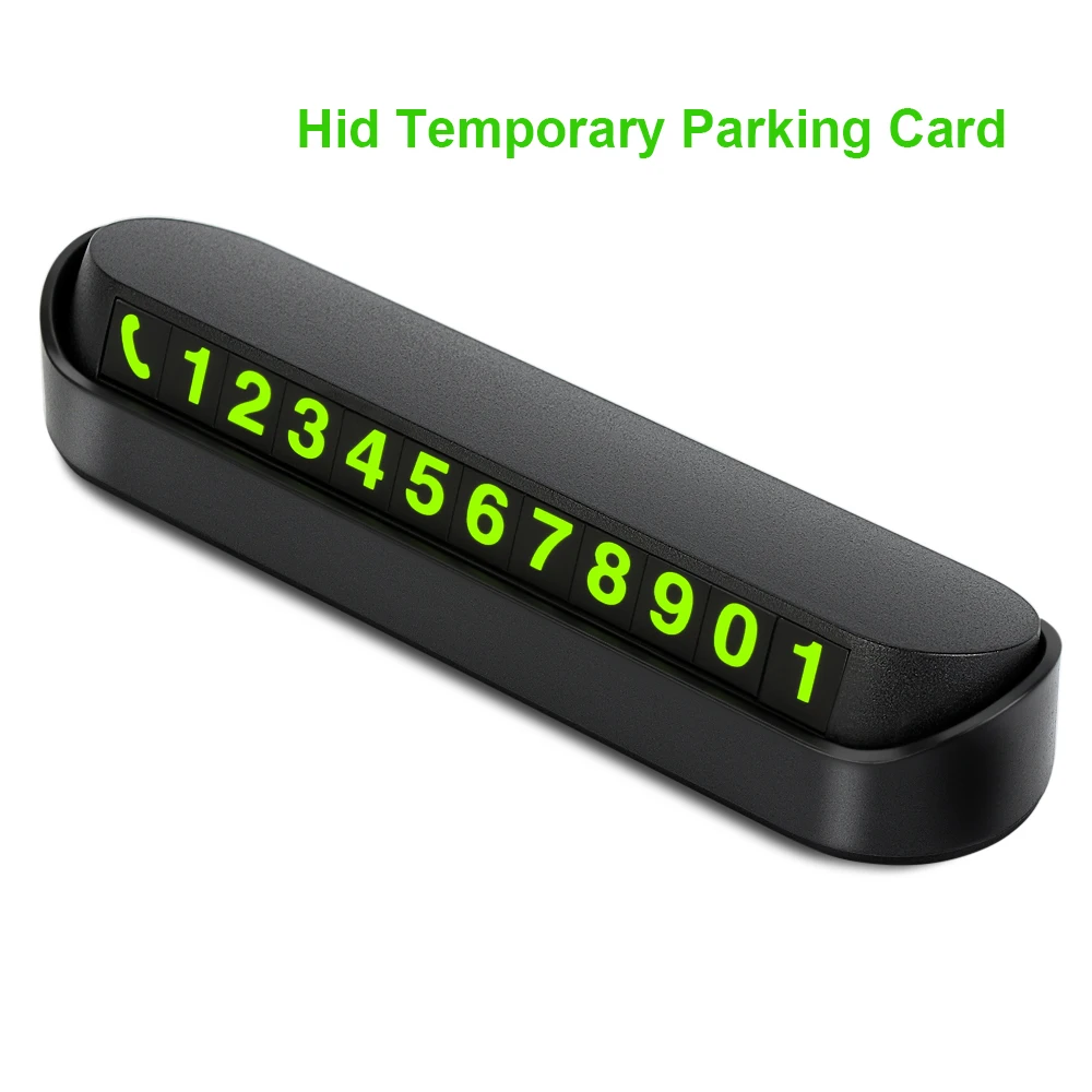 Hid автомобильное карточка с телефоном для временной парковки номер Hideable световой телефон номерной знак автомобиля аксессуары для Toyota BMW Ford ...