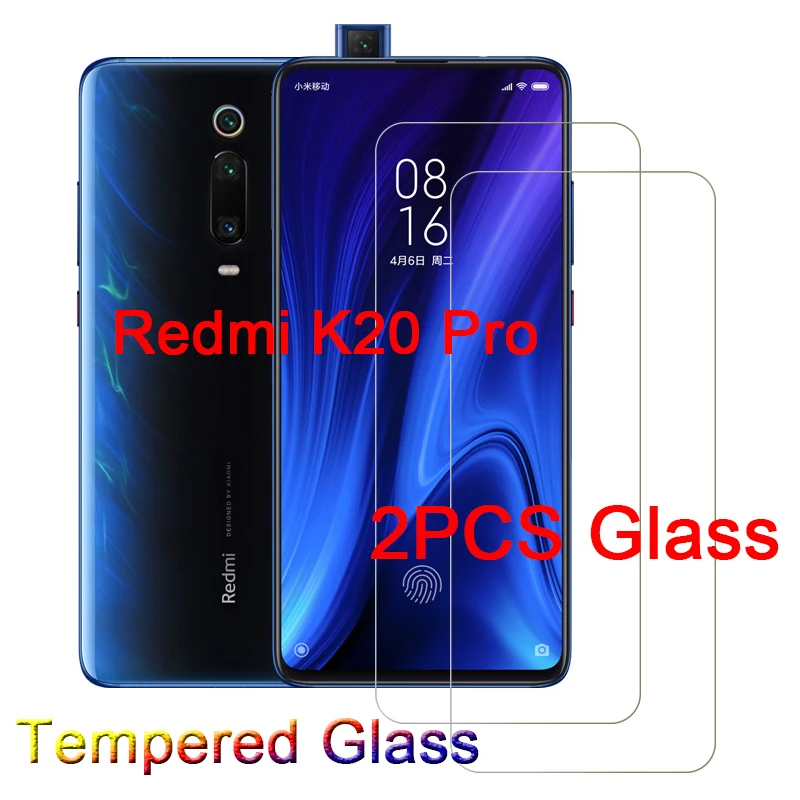 2 шт. закаленное стекло для телефона Redmi K20 Pro защитная пленка 9H HD Прозрачная
