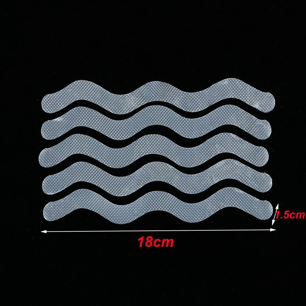 12 шт. волнистые противоскользящие полоски для ванной наклейки душа прозрачные