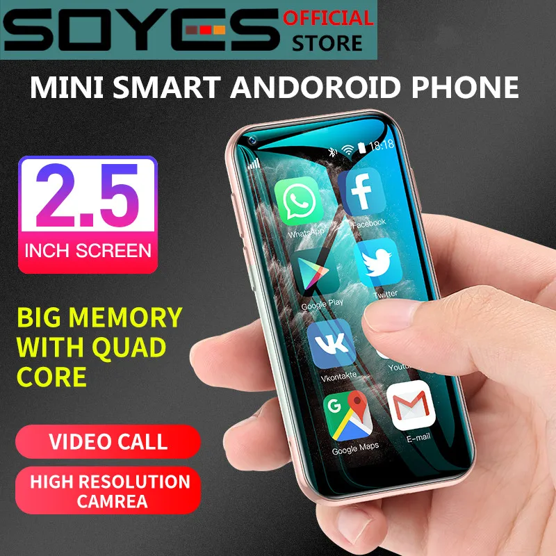 3G мини смартфон Android SOYES XS11 WIFI GPS ОЗУ 1 Гб ПЗУ 8 четырехъядерный Google Play Facebook Whatsapp