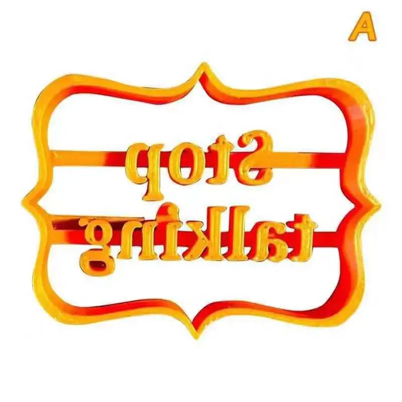 

Cookie Molds With Good Wishes Cookie Form with Fun and Irreverent Phrases Cookie Moulds For Baking Biscuit Cutters