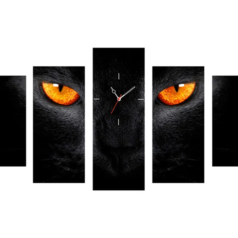 Алмазная картина сделай сам с черной кошкой 5 шт./компл. мозаичная вышивка