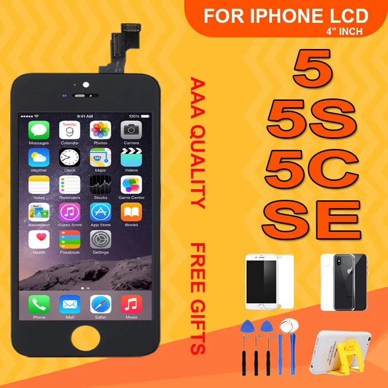 Класс AAA ЖК дисплей для iPhone 5 5S 5C SE экран сенсорный дигитайзер замена Pantalla 5G в