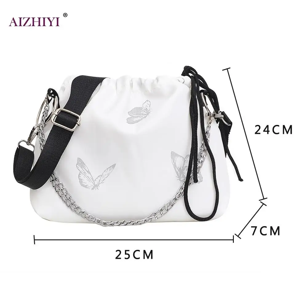 

Casual Nylon Crossbody Shoulder Bag Women Butterfly Drawstring Messenger Handbag Fashion Exquisite Shopping Bag