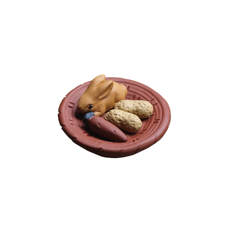 LUWU purple clay tea pets rabbit yixing zisha play handmade kitchen accessories | Дом и сад