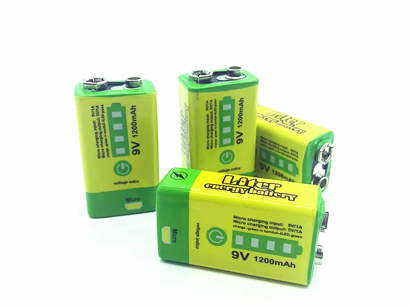 9V перезаряжаемая батарея 1200mAh USB портативные микро USB батареи для радиоуправляемого вертолета модель микрофона Bateria Bank power