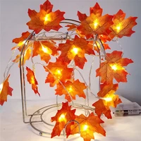 2 4m red artificial vine plants autumn maple leaf garland for wedding party home office foliage garden decoration supplies