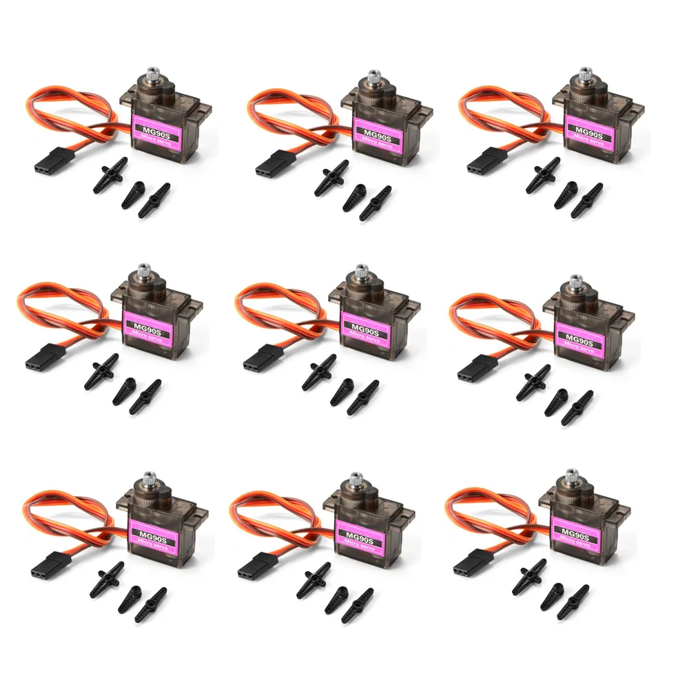 

Micro Mini MG90S Metal gear Digital 9g Servo SG90 For RC Fixed Wing Plane Helicopter RC Car MG90 9G Trex 450 RC Robot Helicopter