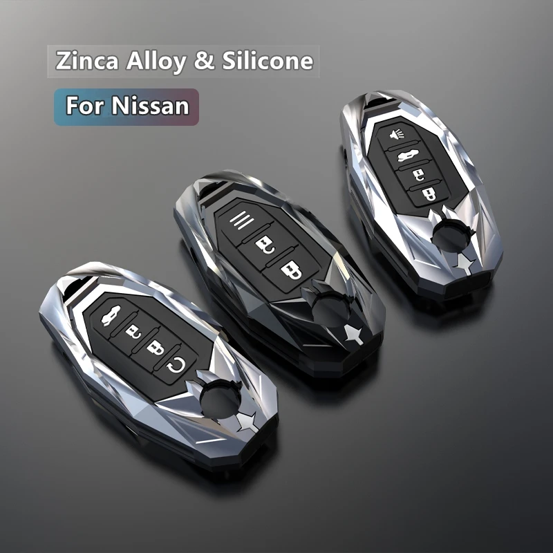 

Car Zinc Alloy Key Case Holder For Nissan Versa Maxima Rogue Armada Sentra Qashqai X-Trail For Infiniti FX35 QX50 Accessories