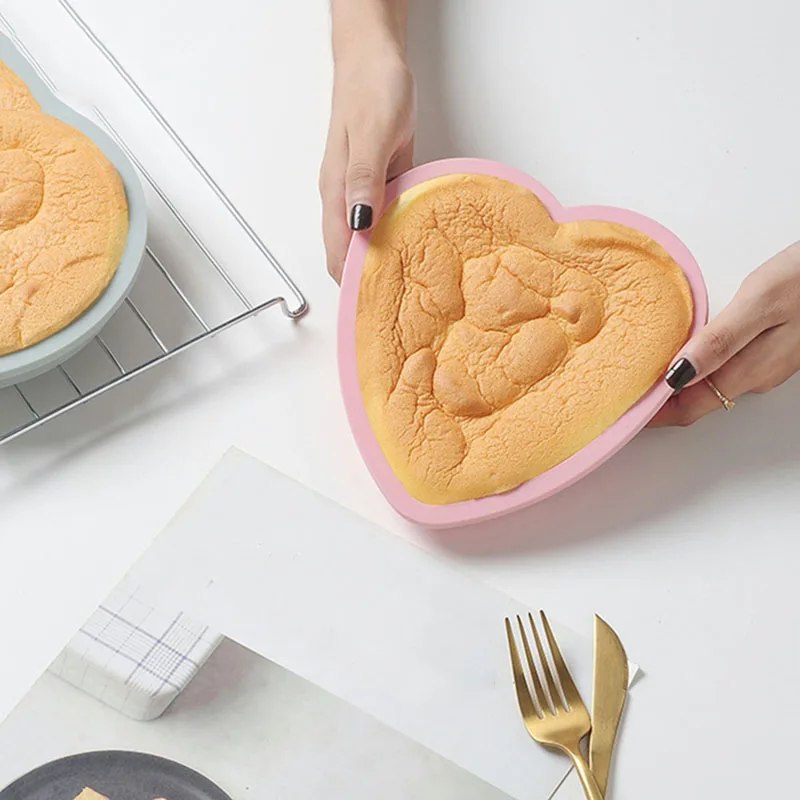 6 дюймов силиконовая маленькая зеленая тарелка форма для торта круглая