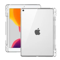 with pencil holder case for ipad air 4 10 9 10 2 2020 tpu silicone transparent back cover for ipad 8th generation funda capa