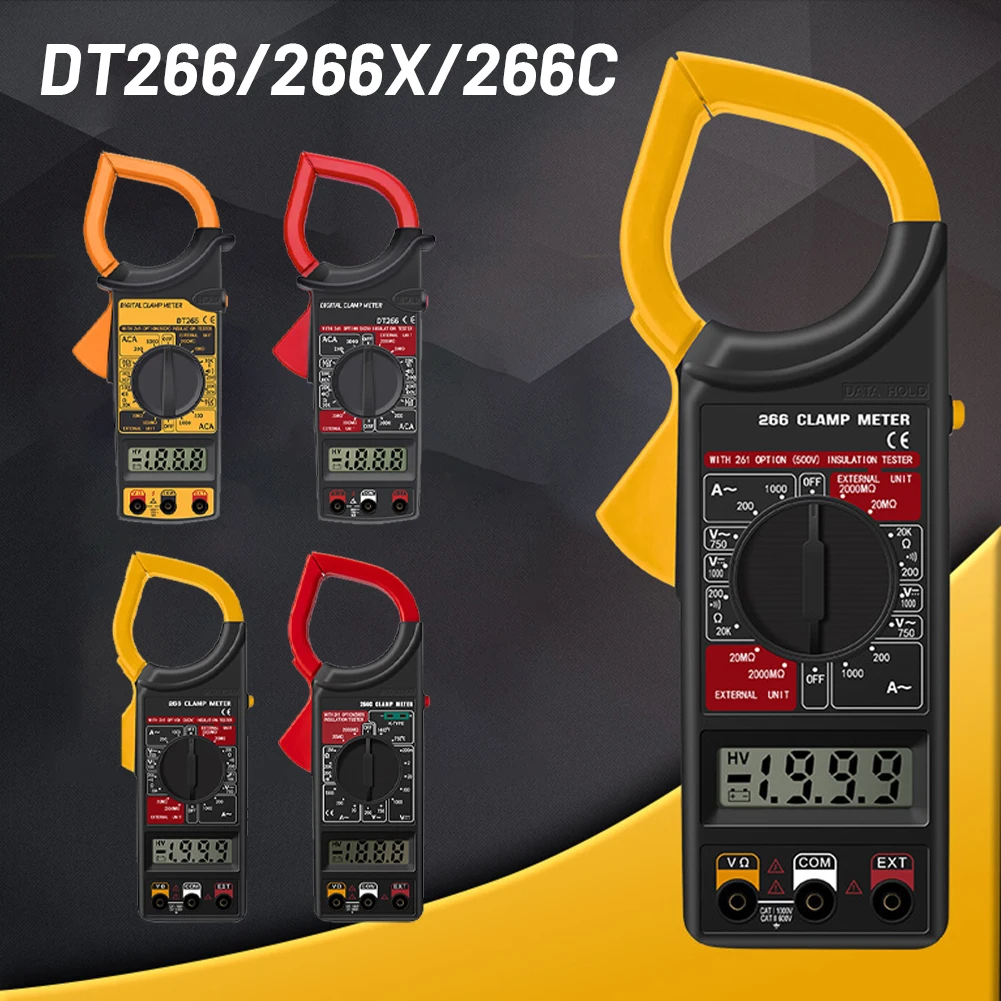 

DT-266/X Digital Multimeter Tester High Precision Current Clamp Buzzer AC/DC Voltmeter Meter Voltage Indicator Electric Tools