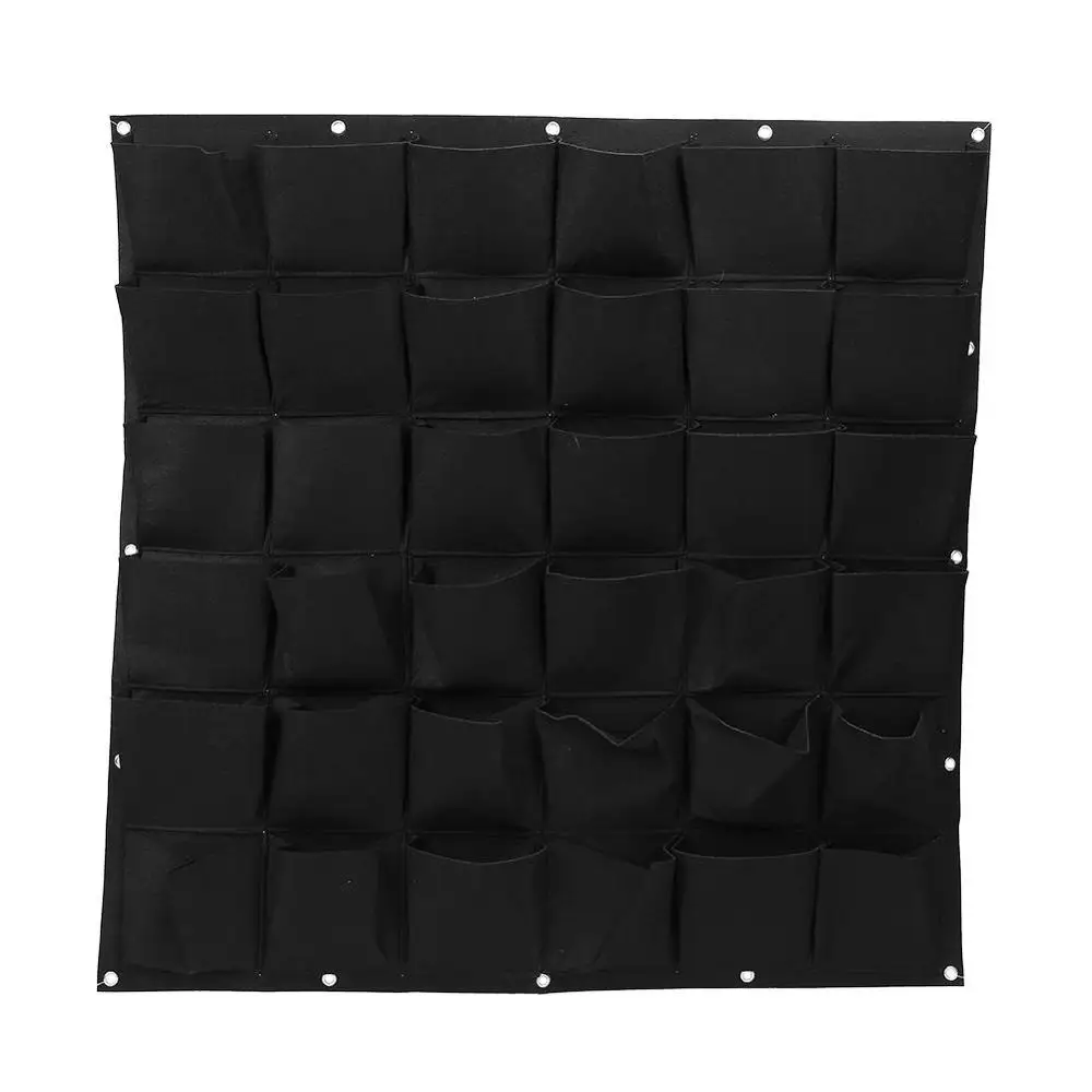 36Pockets Садовые мешки для выращивания, карманы, вертикальная сеялка, настенная, PE, садоводство, цветы, висячие, войлок, посадочная сумка, комнатный садовый горшок - Цвет: 36Pockets