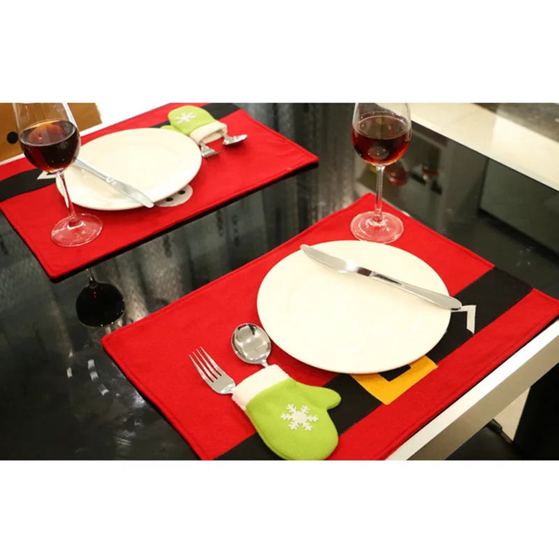 1 шт. Рождественский чулки ножа и вилка коврик рождественские украшения для дома