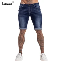 mens denim shorts skinny jean half pants with pocket short bottom 2021 new patchwork blue demin short jeans sexy men clothing