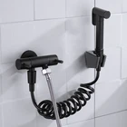 Настенное крепление, смеситель для унитаза, латунный гигиенический душ, ручной биде, туалет, портативный биде, душ со шлангом и держателем, Shattaf