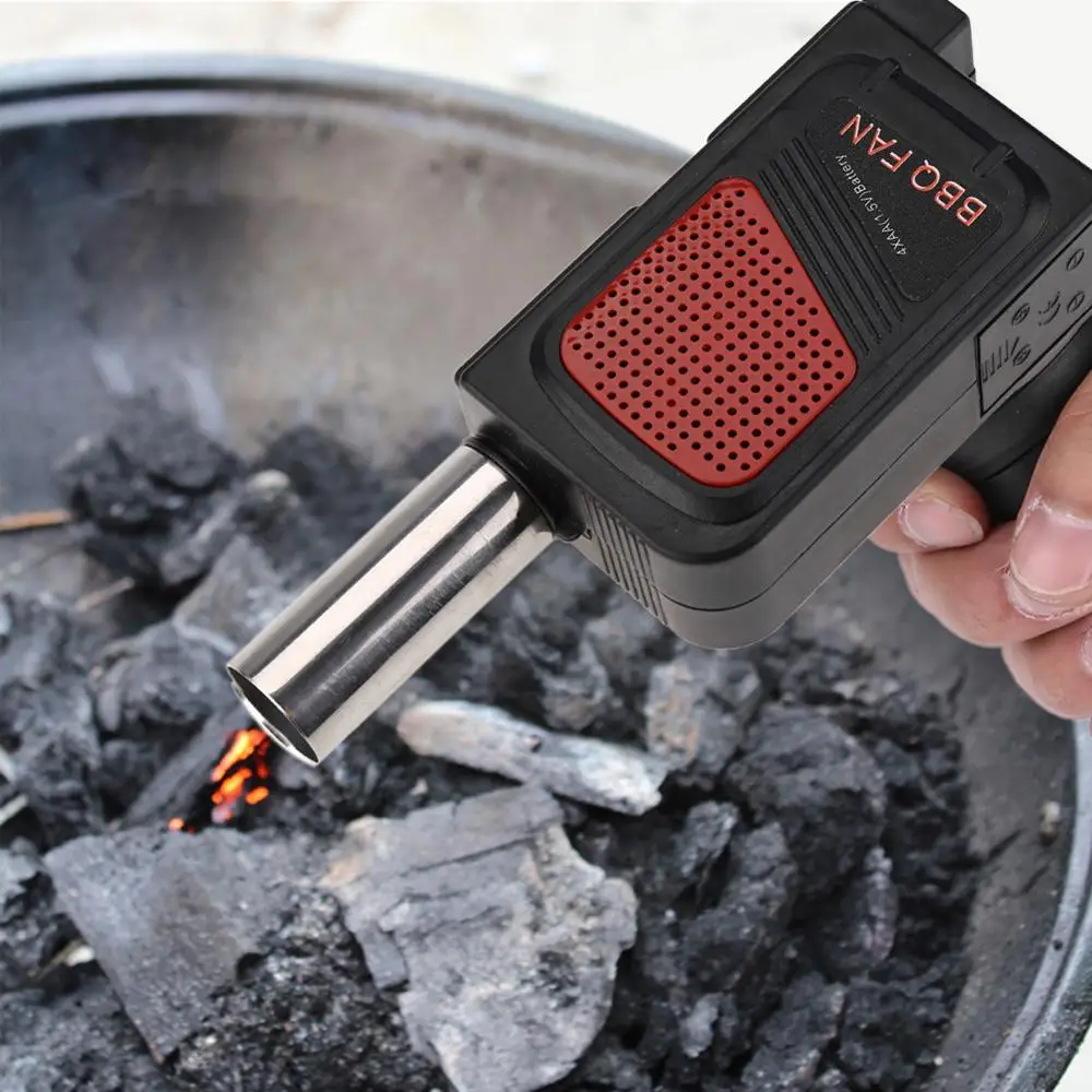 

BBQ Air Blower Electric Handheld Barbecue Fire Bellows Fan Outdoor Camping Picnic Grill Cooking Tool Without Battery