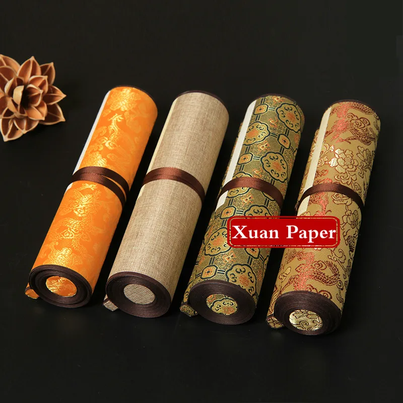 Chinese Calligraphy Painting Special Draw Axis Blank Xuan Paper Papel Arroz Raw/Half Ripe/ Ripe Rice Scroll |