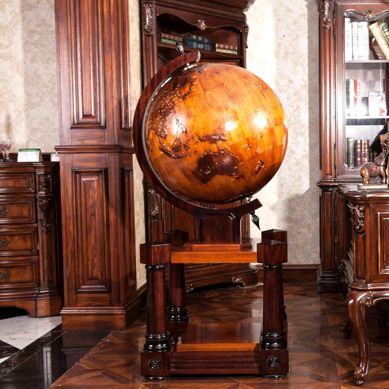 Объемный рельефный большой шар из массива дерева пол украшение для дома и офиса