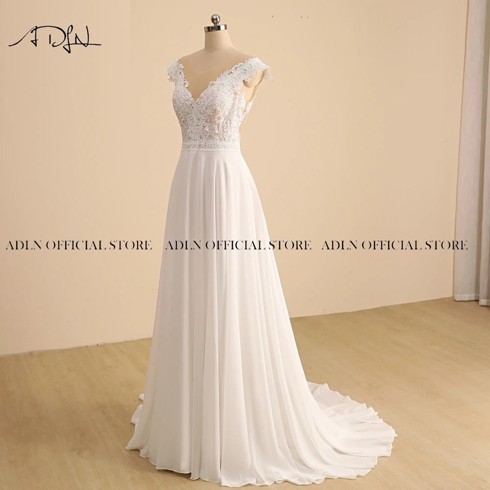 ADLN богемное свадебное платье Robe De Mariee сексуальное прозрачное кружевное с
