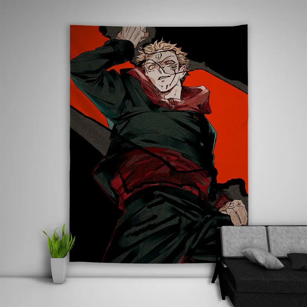 

Милый Декор для комнат, гобелен юютсу, Сатору годжоу, гобелен на стену, аниме гобелен, эстетические гобелены, украшение для спальни