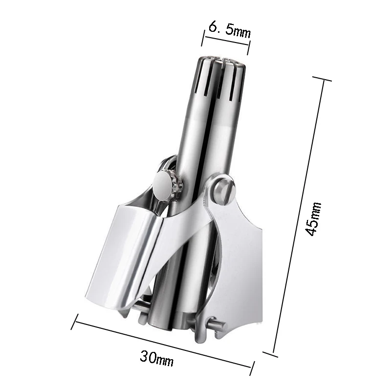 Триммер для носа мужчин ручной из нержавеющей стали бритва вибрационная